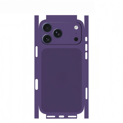 Plain Color Decal Skin for iPhone 17 16 15 14 13 Pro Max Back Cover Wrap Rear Screen Protector Anti-scratch Durable Stickerl