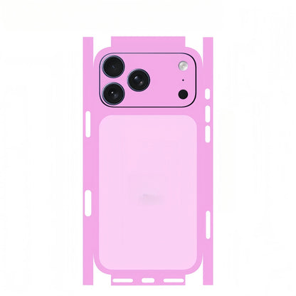 Plain Color Decal Skin for iPhone 17 16 15 14 13 Pro Max Back Cover Wrap Rear Screen Protector Anti-scratch Durable Stickerl