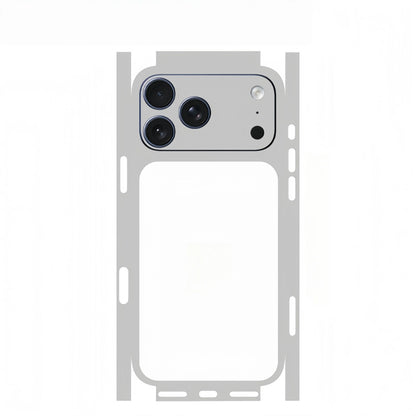 Plain Color Decal Skin for iPhone 17 16 15 14 13 Pro Max Back Cover Wrap Rear Screen Protector Anti-scratch Durable Stickerl