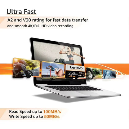 Lenovo High Speed Memory Card 1TB Cartao De Memoria 512GB Micro SD Card 256GB Class 10 TF Flash Card For Phone Tablet UAV NEW