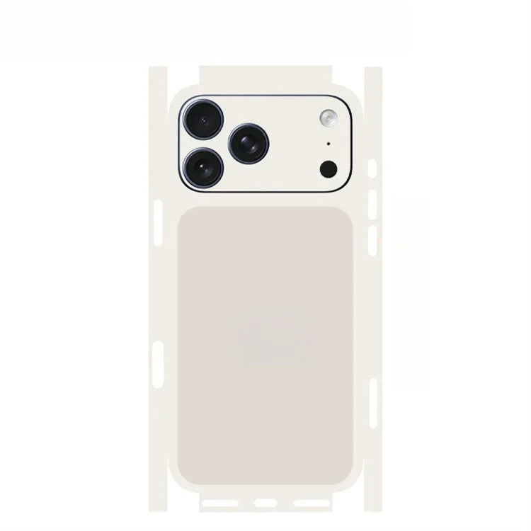 Plain Color Decal Skin for iPhone 17 16 15 14 13 Pro Max Back Cover Wrap Rear Screen Protector Anti-scratch Durable Stickerl